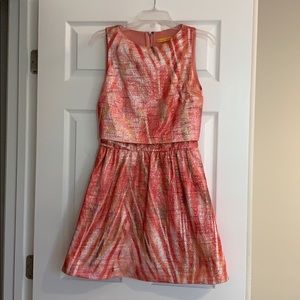 Alice + Olivia metallic cocktail dress